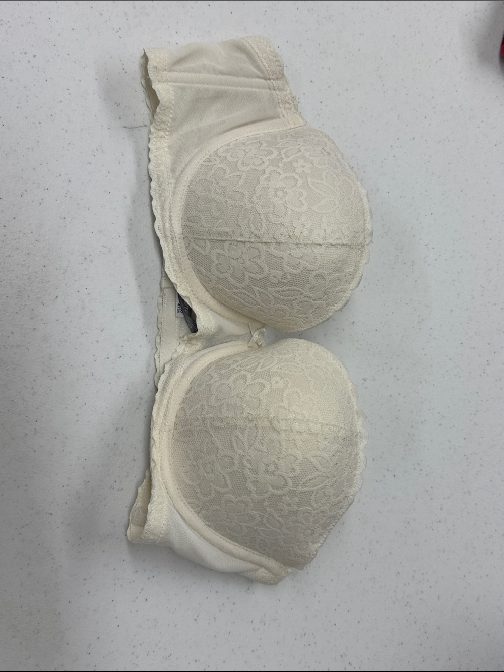 aerie Lace Contour Strapless Bra - Cream